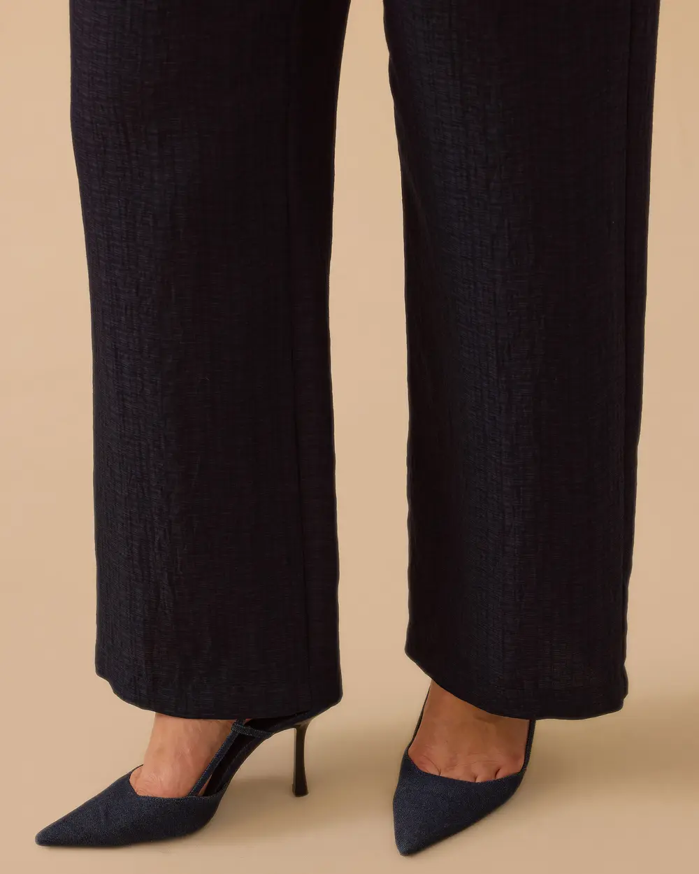 Plus Size Relaxed Fit Pants with Elastic Waist Detail