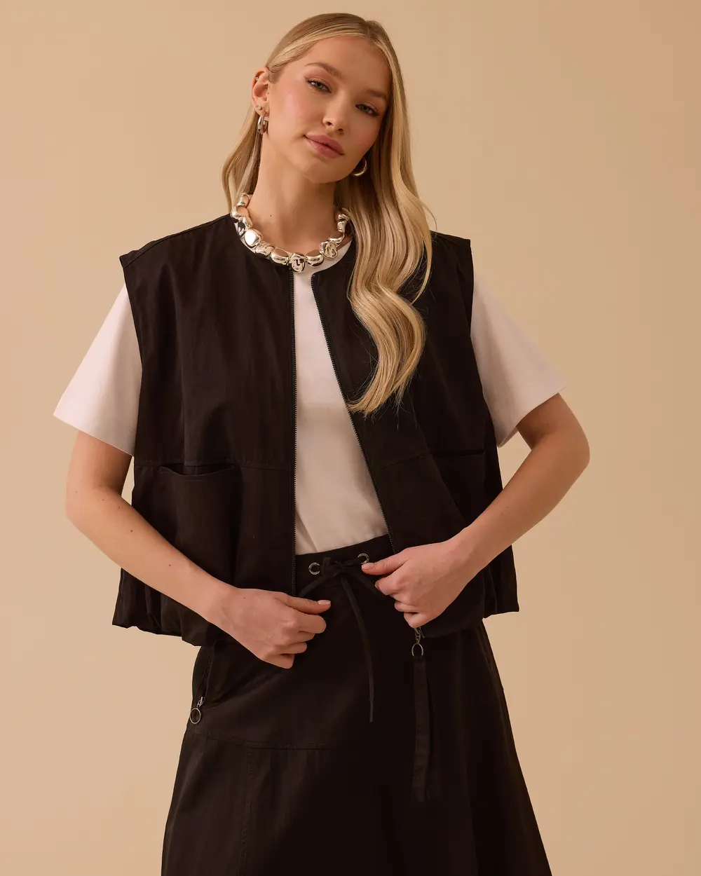 Fermuarlı Cep Detaylı Yelek