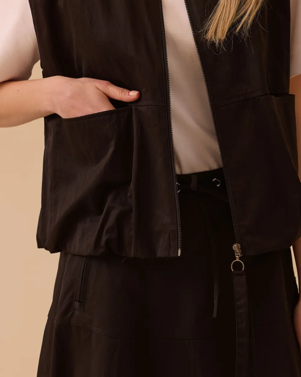 Fermuarlı Cep Detaylı Yelek