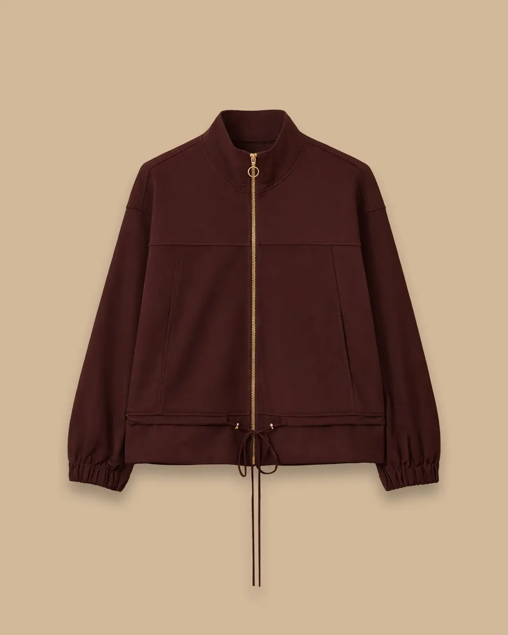 Fermuarlı Bel Ayarlamalı Ceket