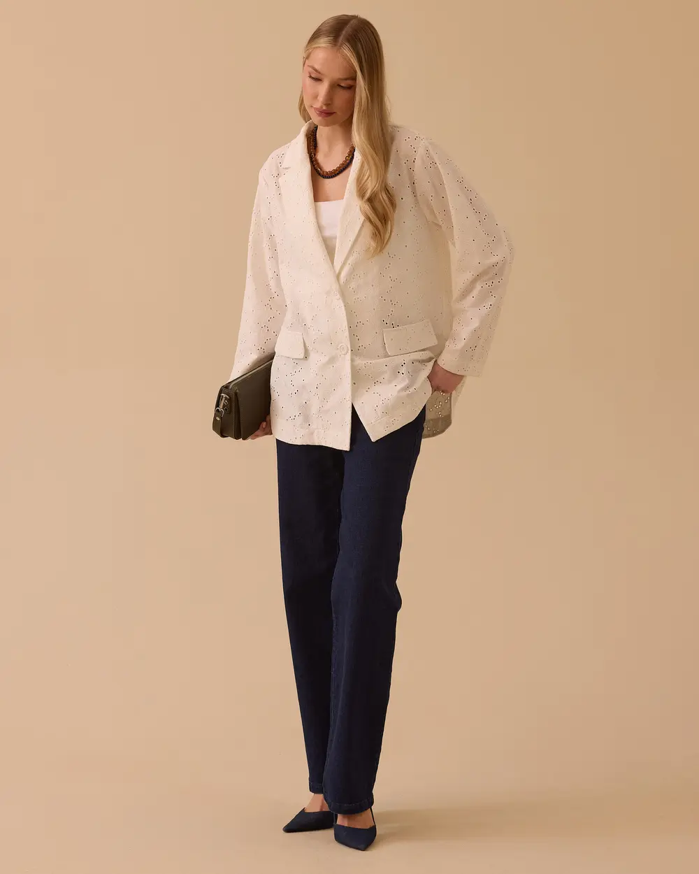 Double Button Scalloped Jacket