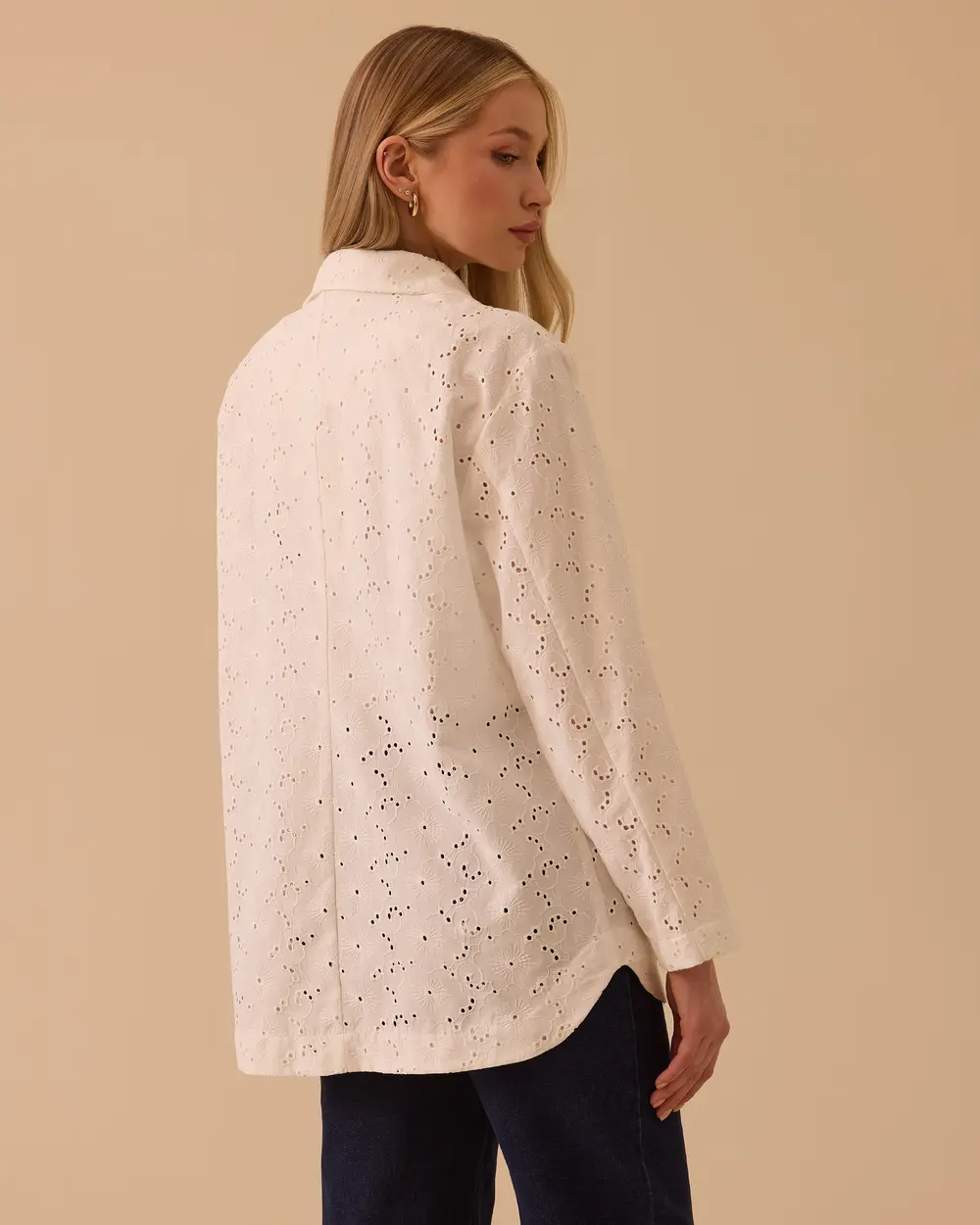 Double Button Scalloped Jacket