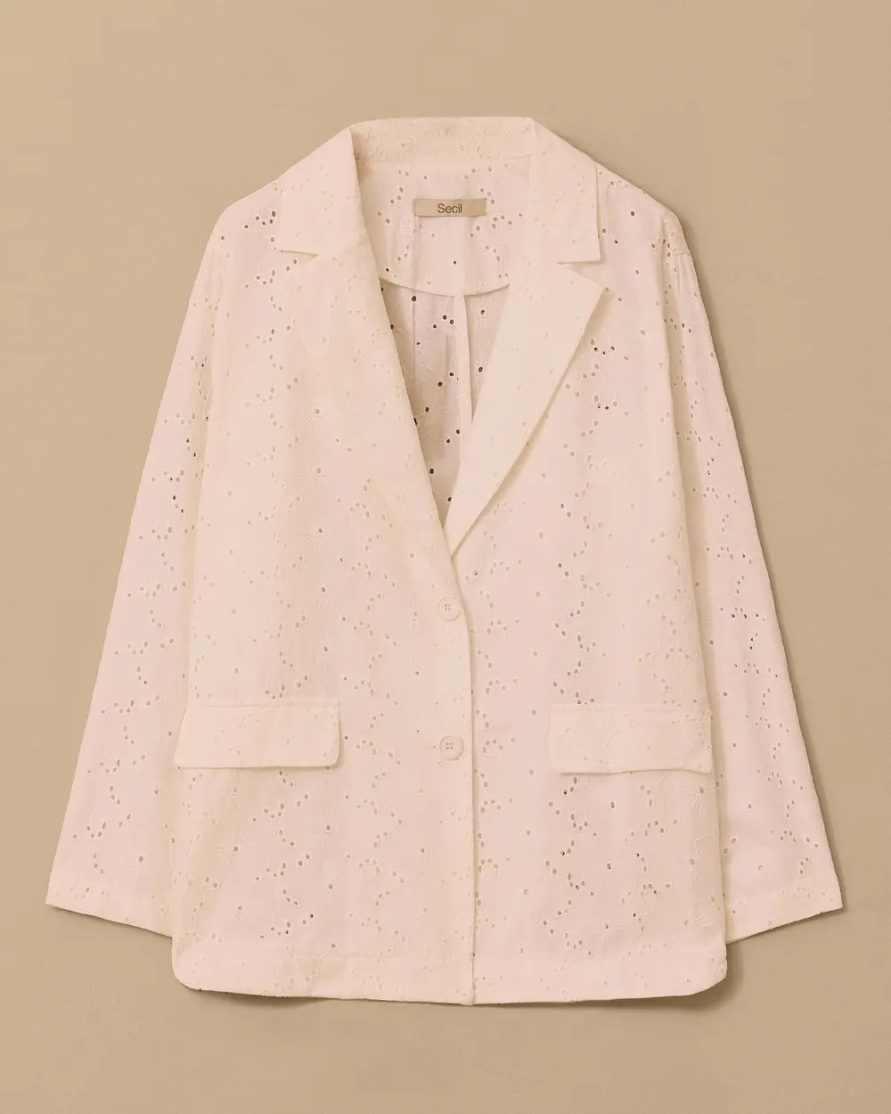 Double Button Scalloped Jacket
