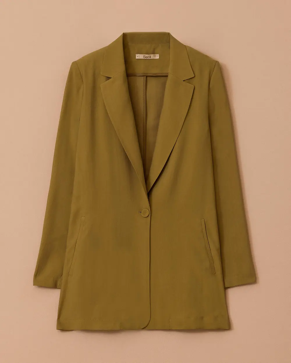 Tek Düğmeli Cepli Ceket