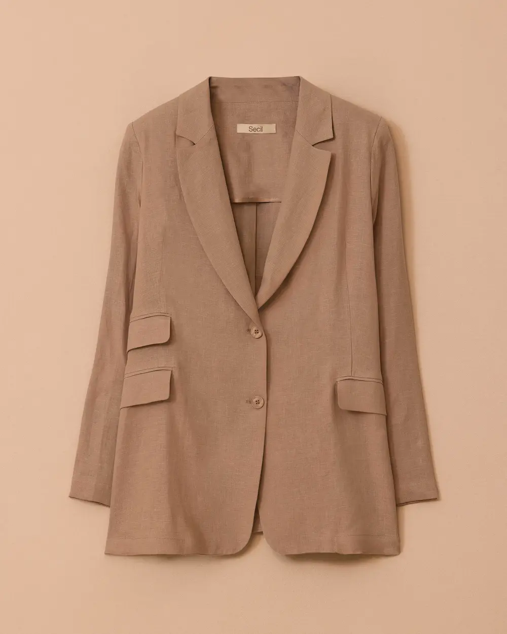 Double Buttoned Linen Jacket