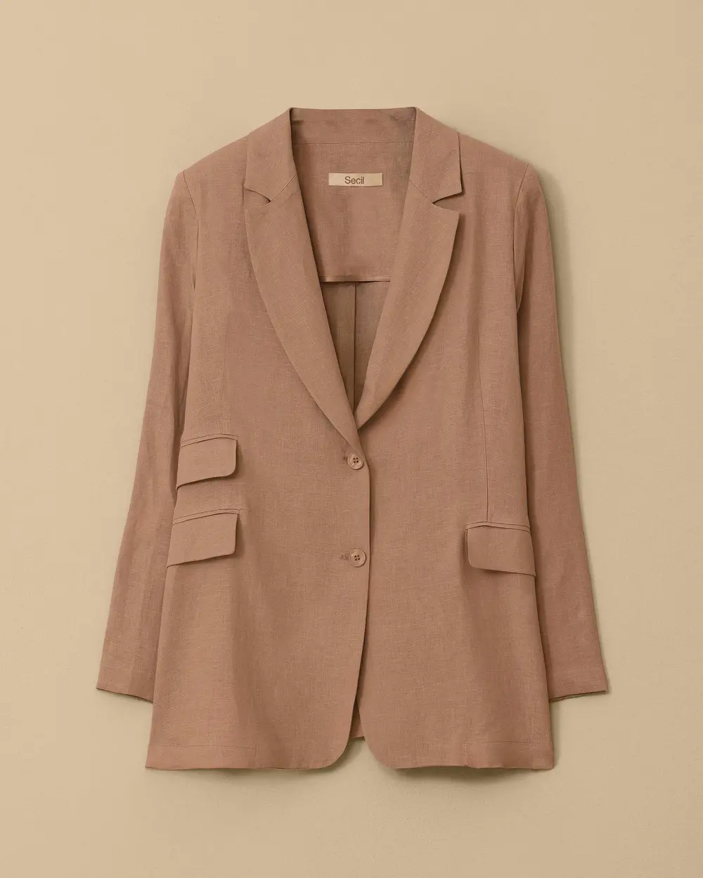 Double Buttoned Linen Jacket