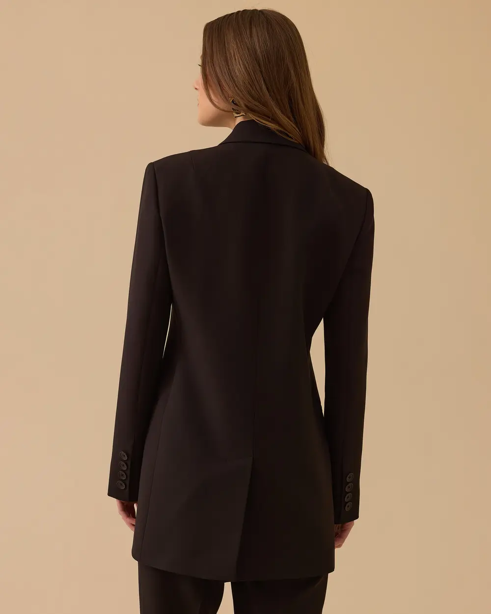 Düğmeli Kruvaze Klasik Ceket