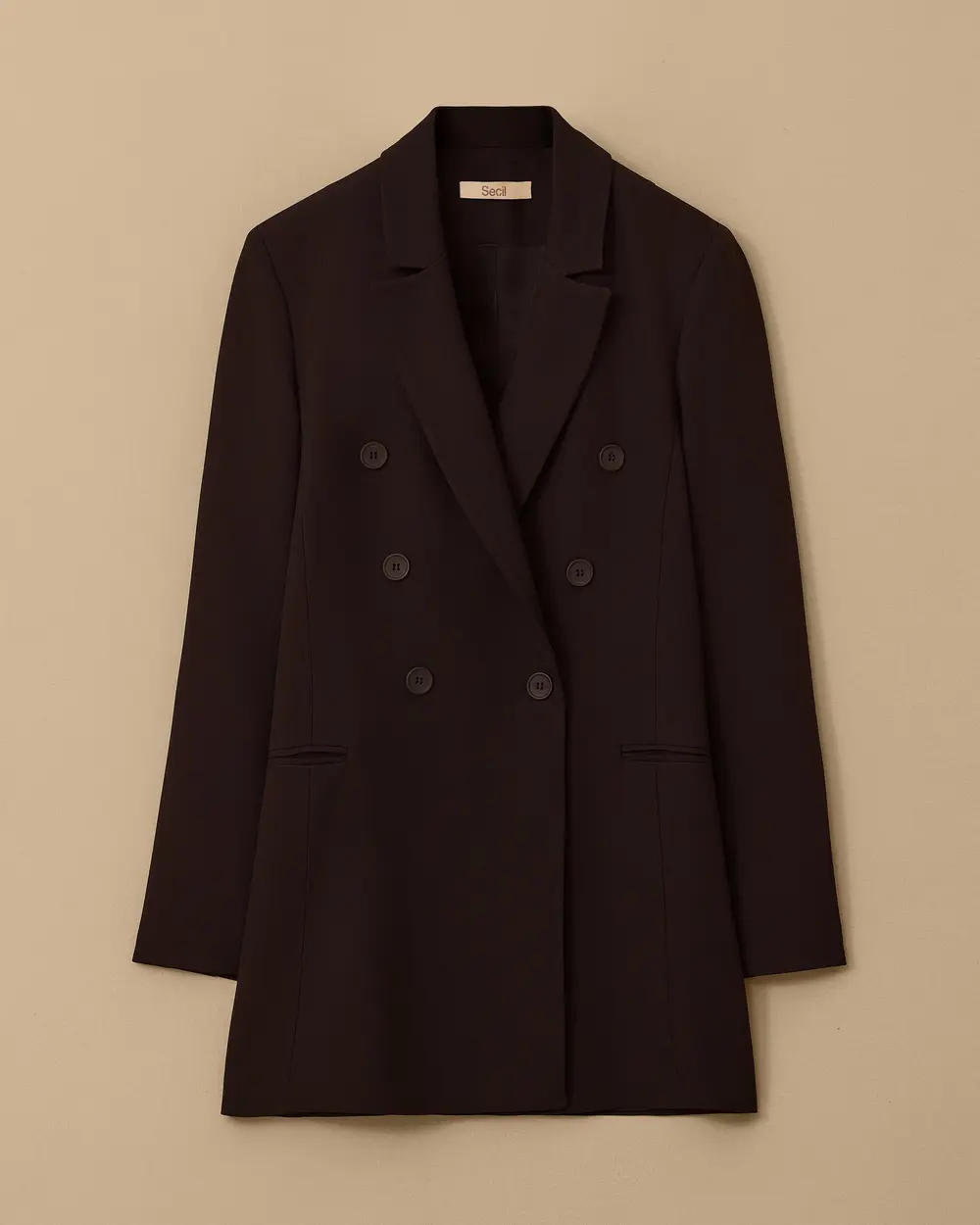 Buttoned Double-breasted Classic Jacket
