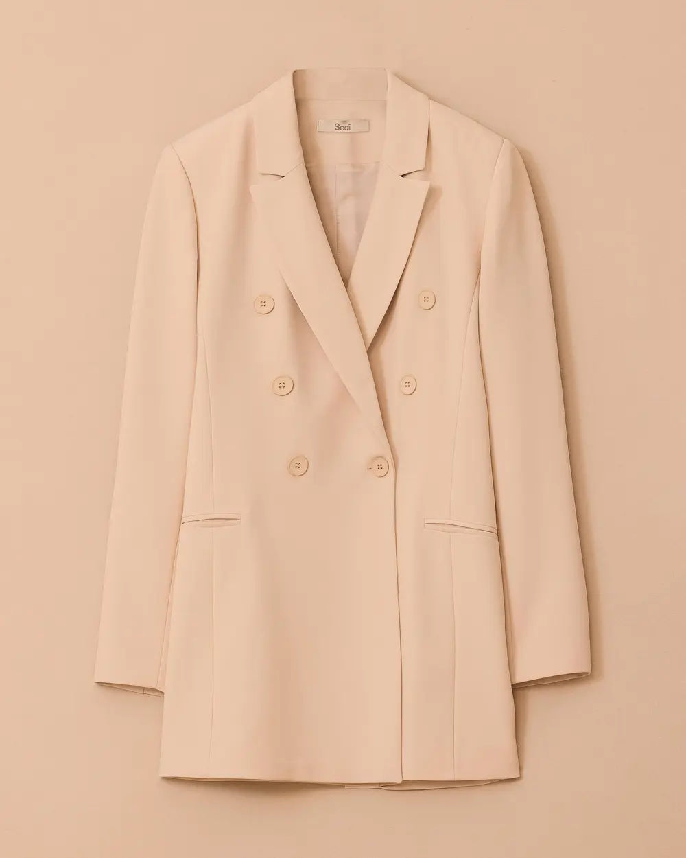 Düğmeli Kruvaze Klasik Ceket