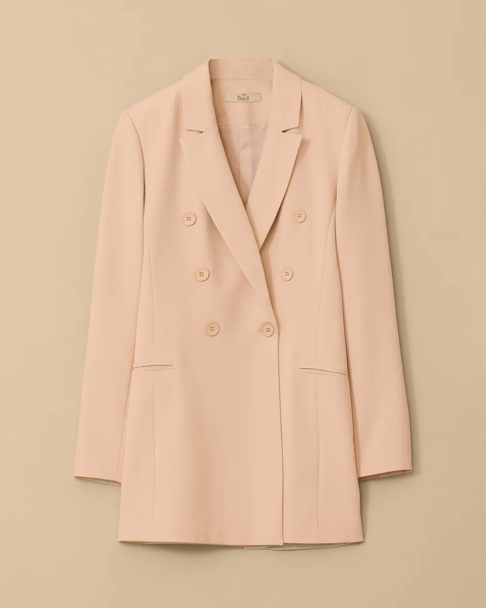 Buttoned Double-breasted Classic Jacket