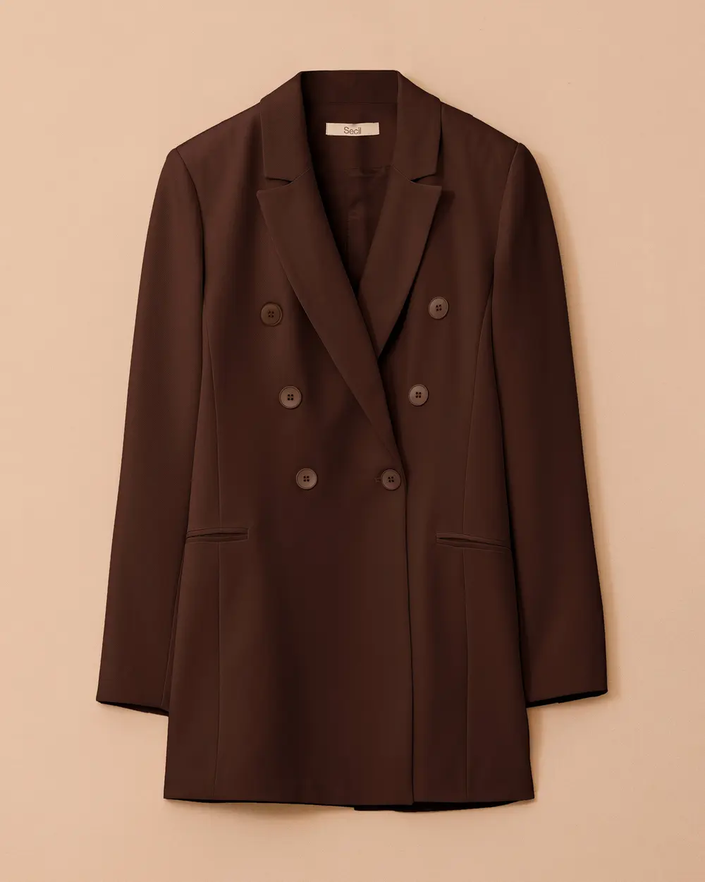 Düğmeli Kruvaze Klasik Ceket