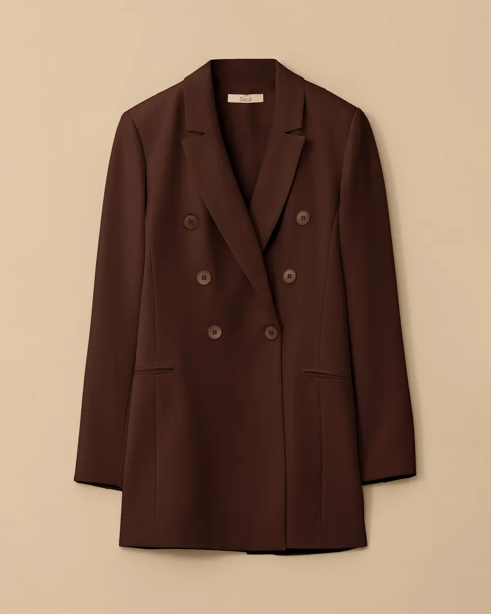 Buttoned Double-breasted Classic Jacket
