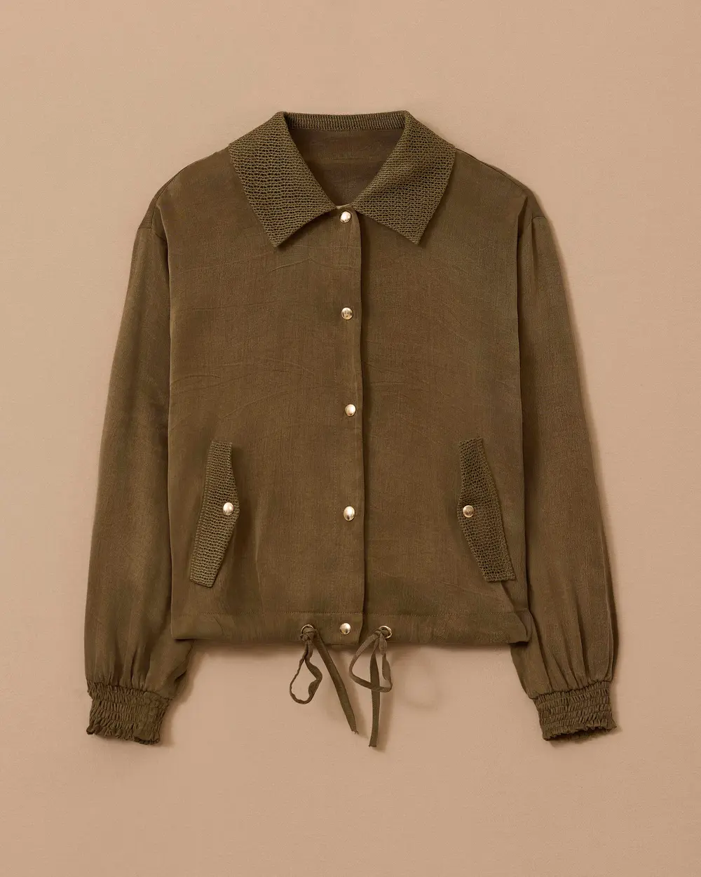 Gömlek Yaka Bel Boy Ceket