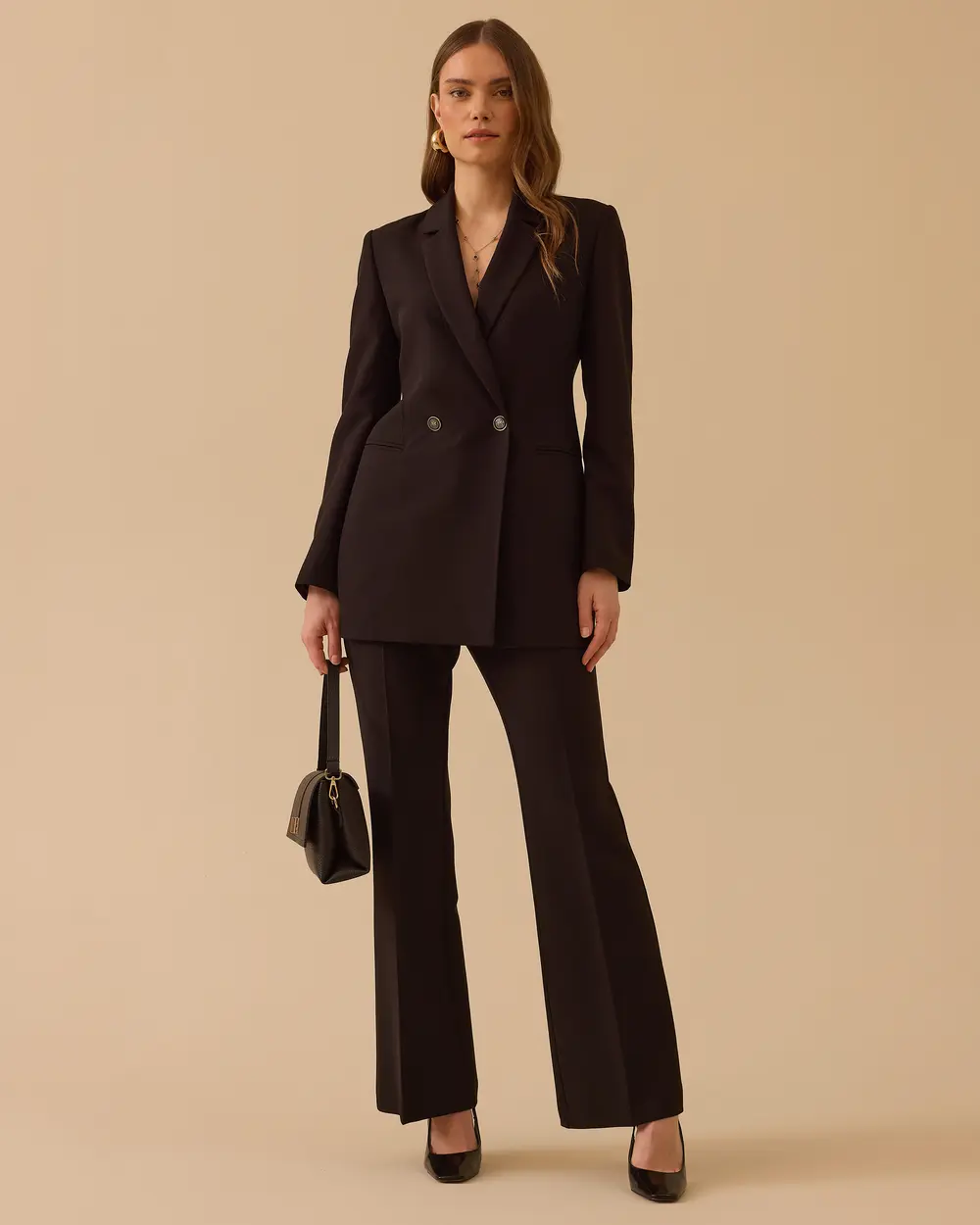 Çift Düğmeli Kruvaze Klasik Ceket