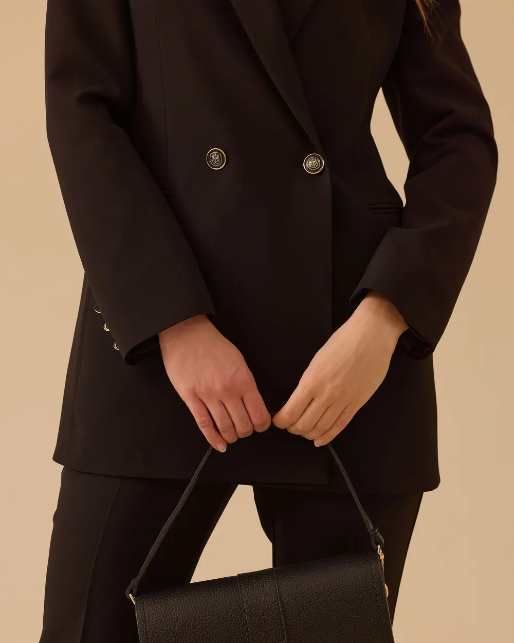 Çift Düğmeli Kruvaze Klasik Ceket