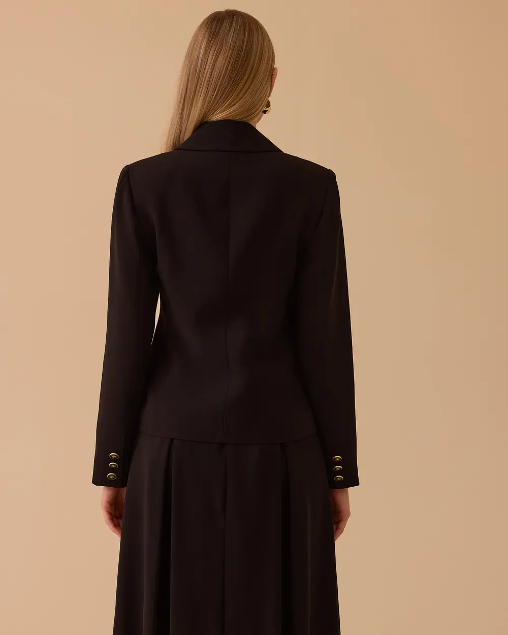 Düğmeli Kruvaze Ceket