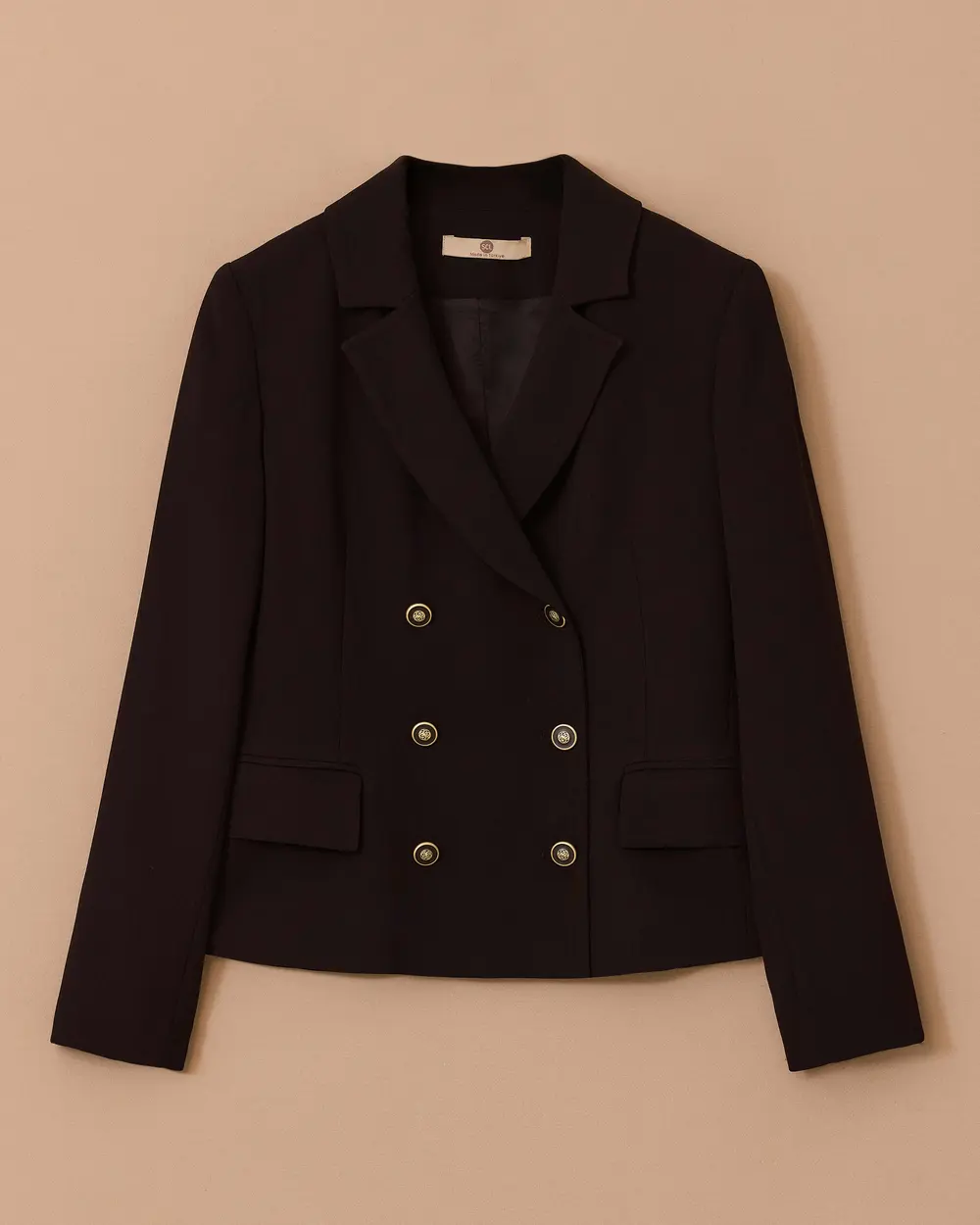 Düğmeli Kruvaze Ceket