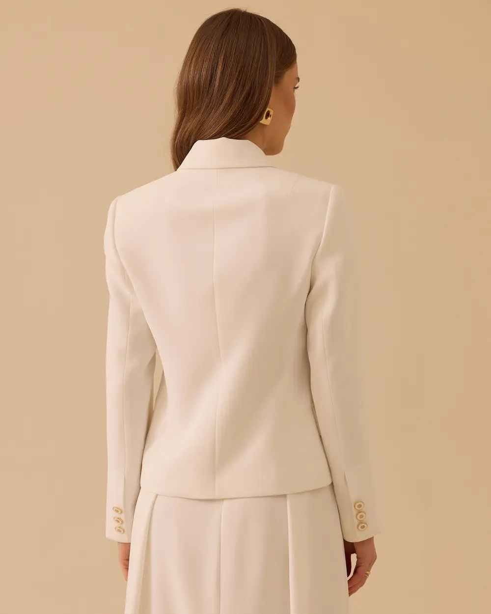 Düğmeli Kruvaze Ceket