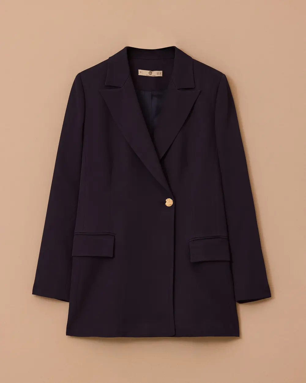 Tek Düğmeli Kruvaze Klasik Ceket