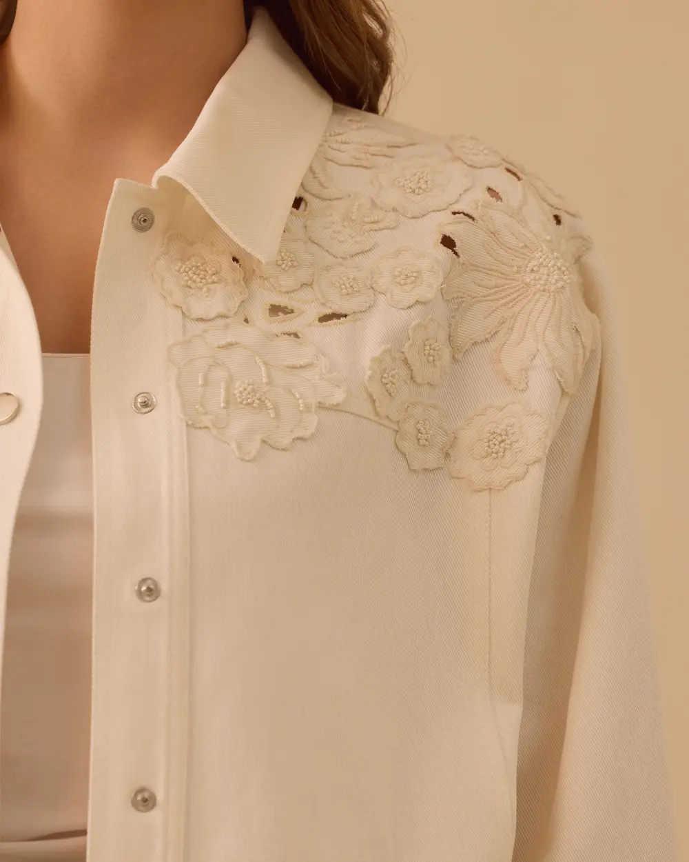 Nakışlı Koton Ceket