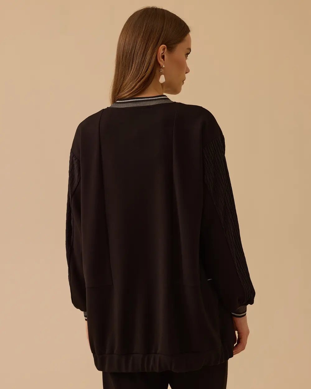 Çift Kumaşlı Fermuarlı Ceket