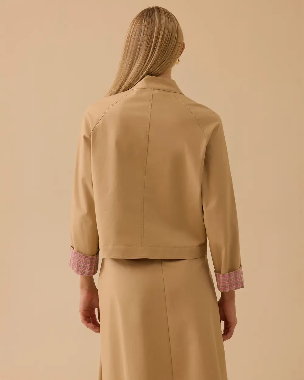 Scarf Collar Detailed Jacket