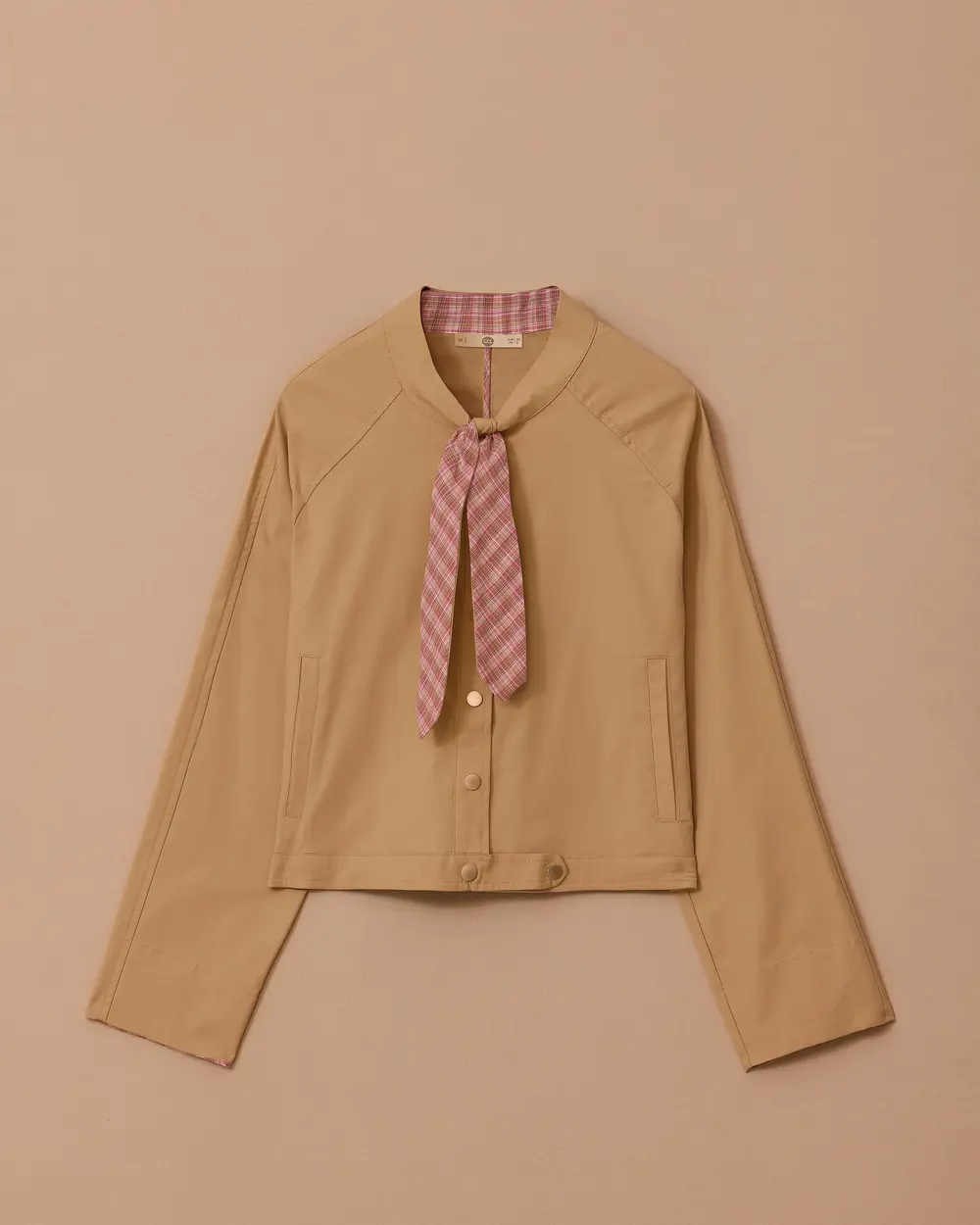 Scarf Collar Detailed Jacket