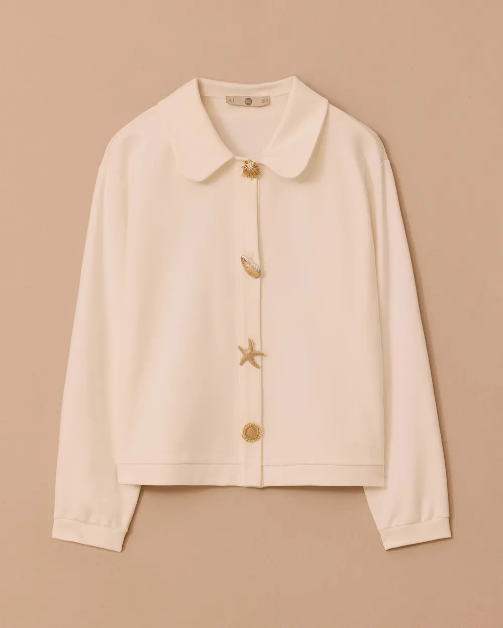 Bebe Yaka Düğmeli Örme Ceket