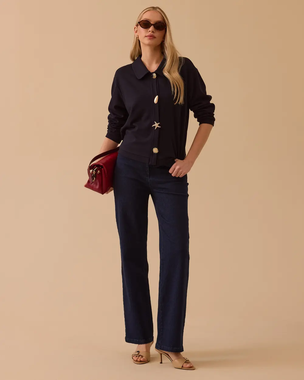 Bebe Yaka Düğmeli Örme Ceket