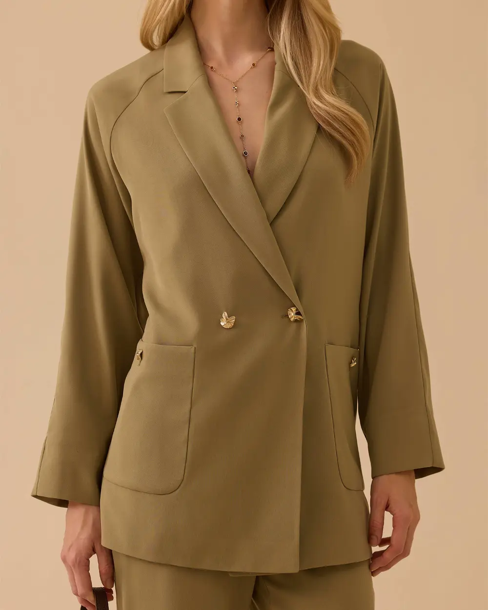 Çift Düğmeli Kruvaze Ceket