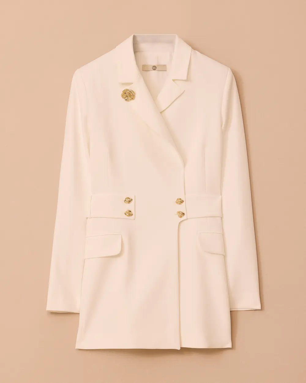 Double-breasted Collar Jacket with Darts