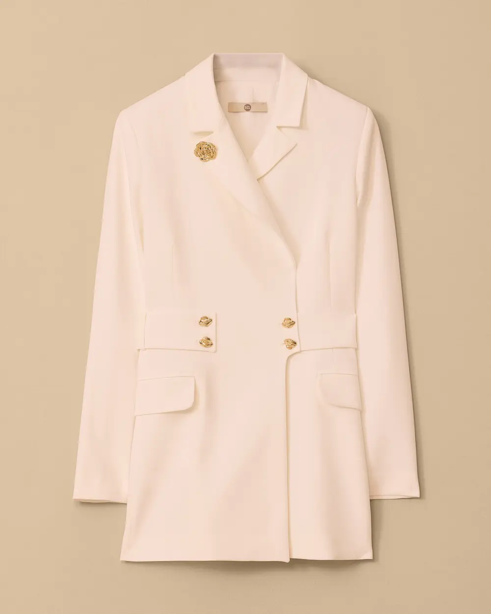 Double-breasted Collar Jacket with Darts