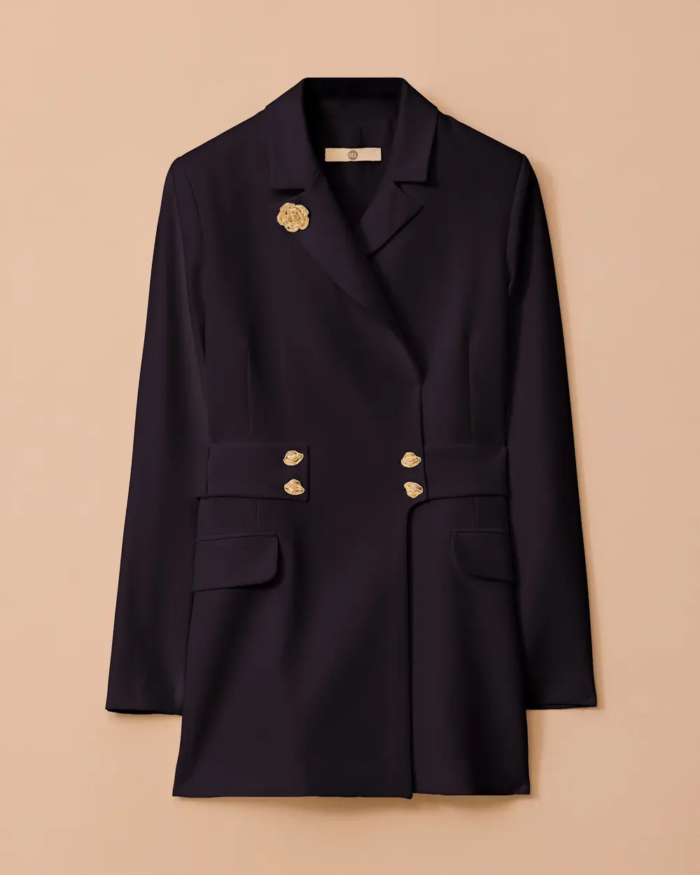 Double-breasted Collar Jacket with Darts