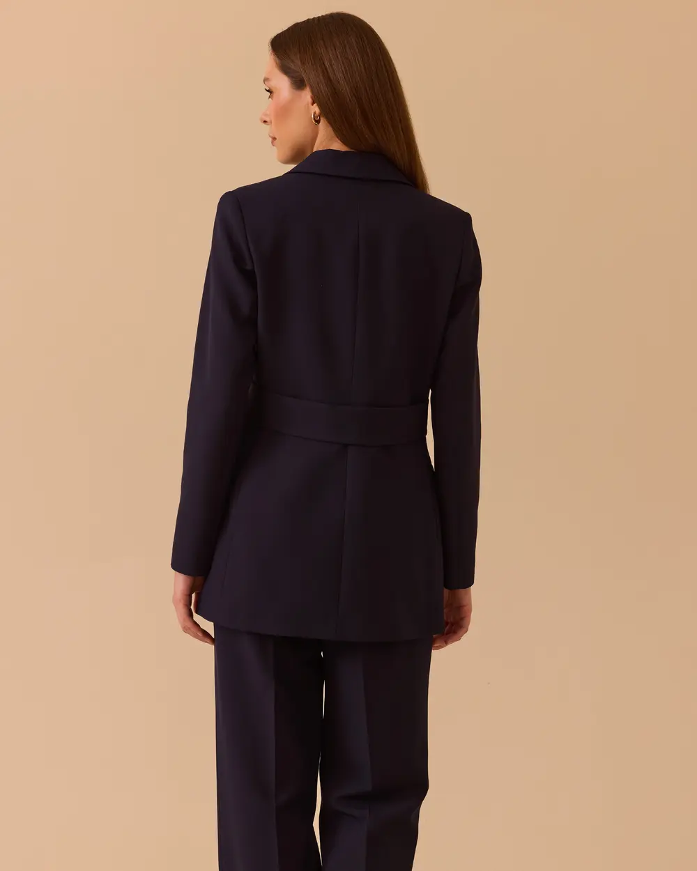 Double-breasted Collar Jacket with Darts