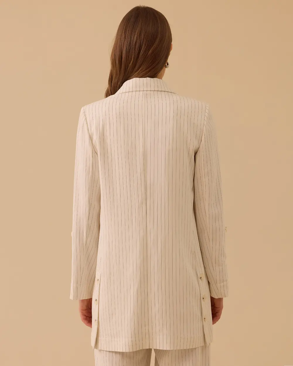 Çizgi Detaylı Blazer Ceket