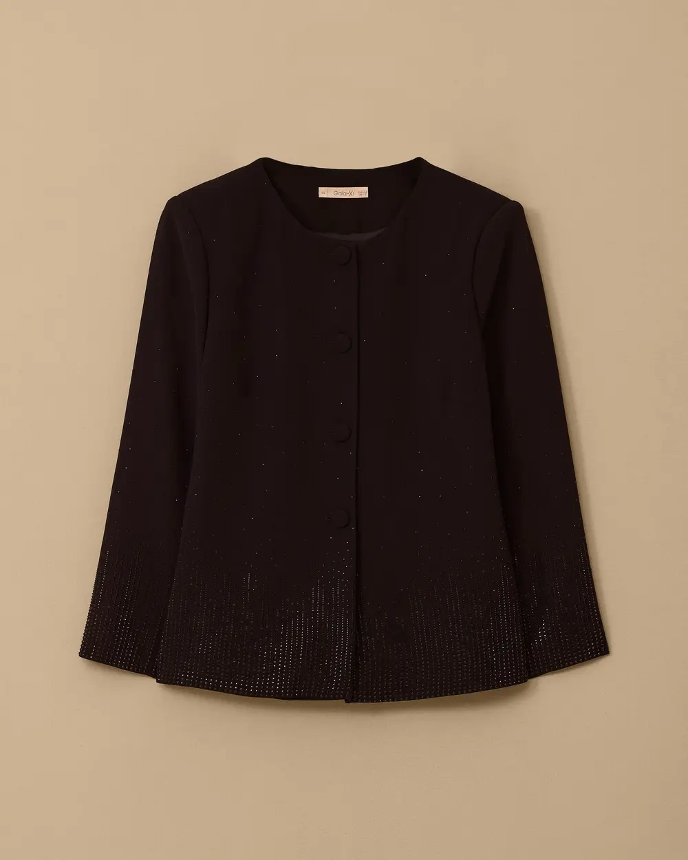 Plus Size Stone Detailed Stylish Jacket