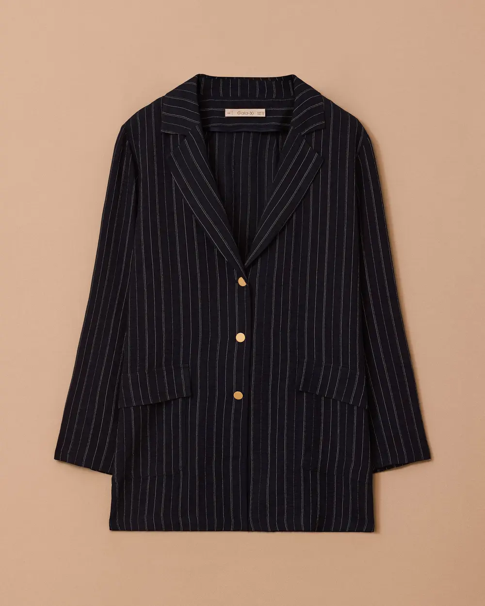 Plus Size Striped Detailed Jacket