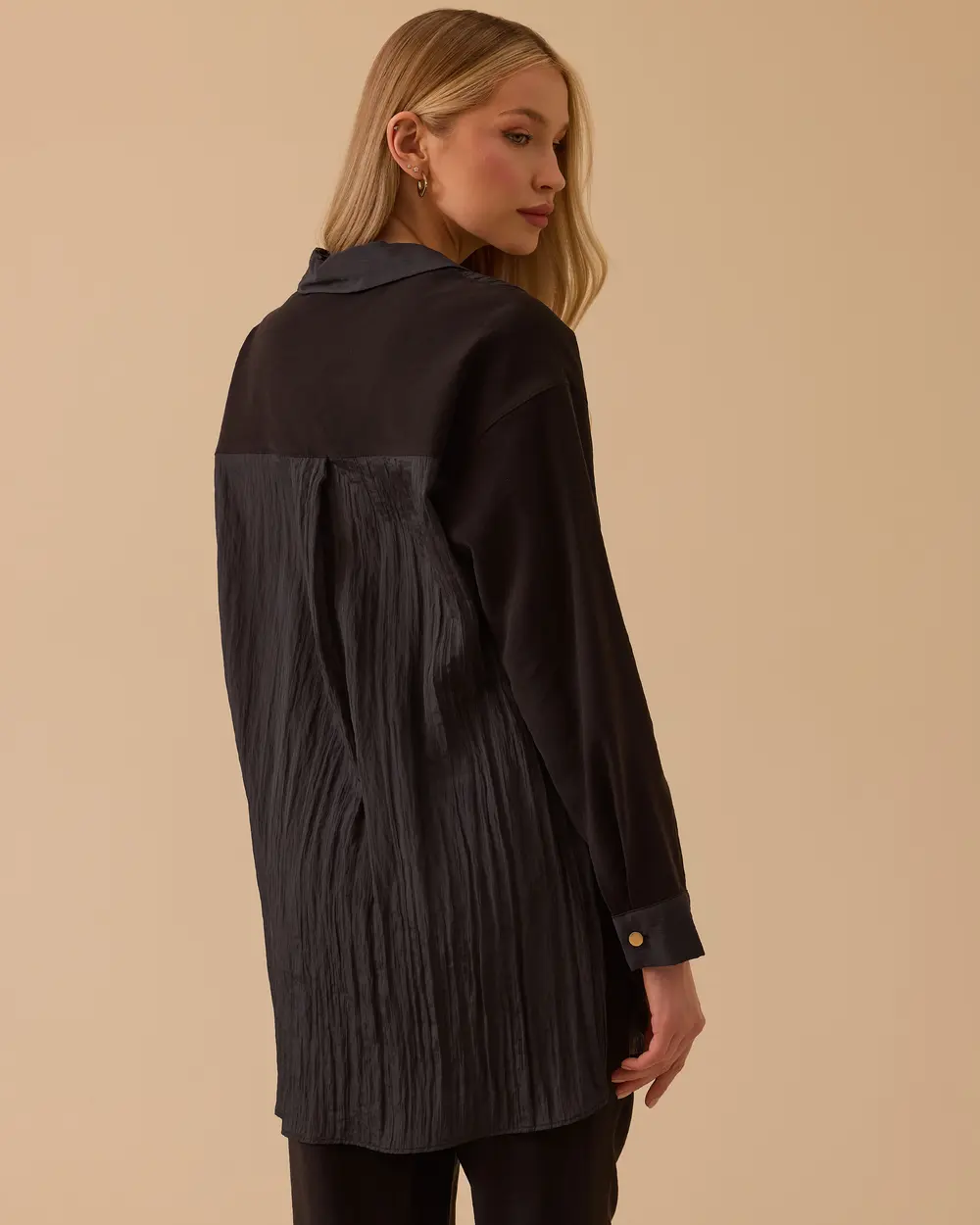 Double Fabric Buttoned Tunic