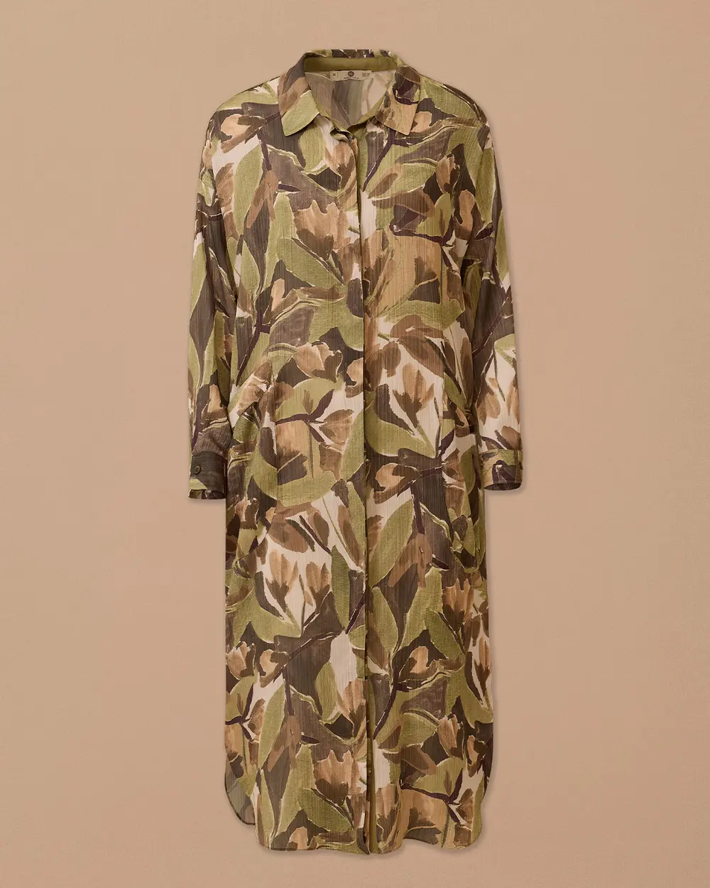 Oversize Desenli Uzun Tunik