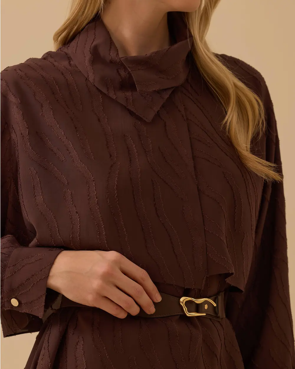 Desenli Asimetrik Tunik