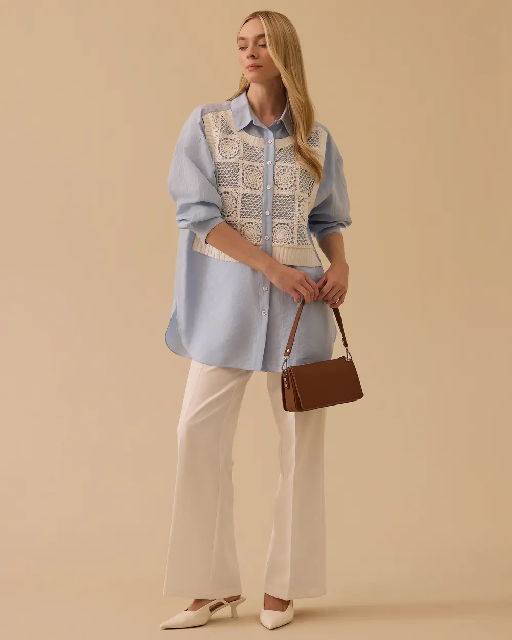 Katmanlı Dantel Detaylı Tunik