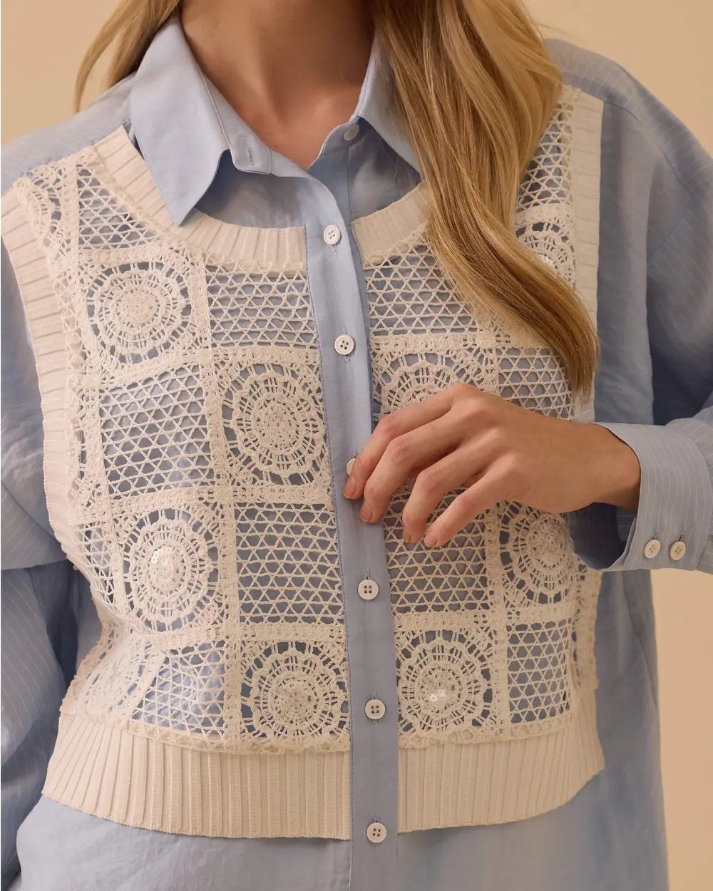 Katmanlı Dantel Detaylı Tunik