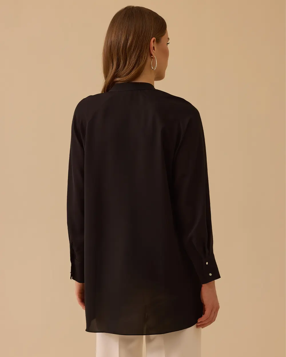 Hakim Yaka Nakış İşlemeli Tunik