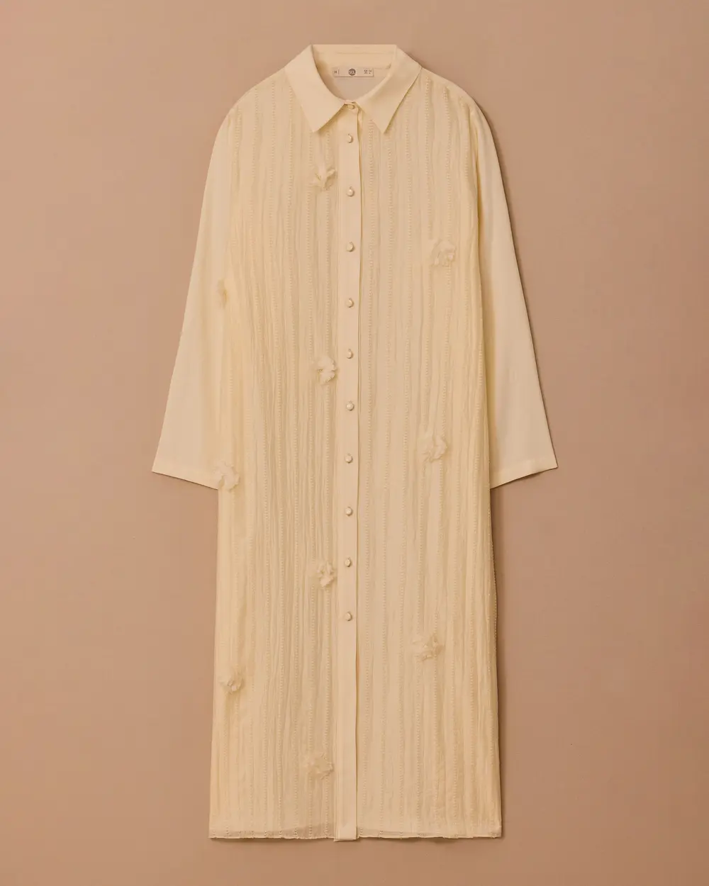 Flower Detailed Buttoned Long Tunic