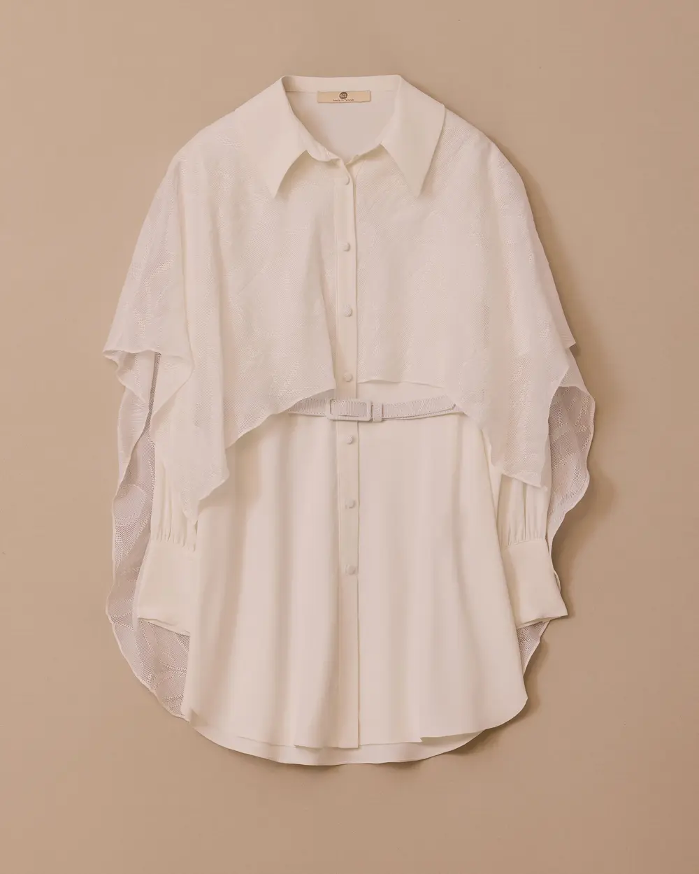 Kemerli Pelerin Detaylı Tunik