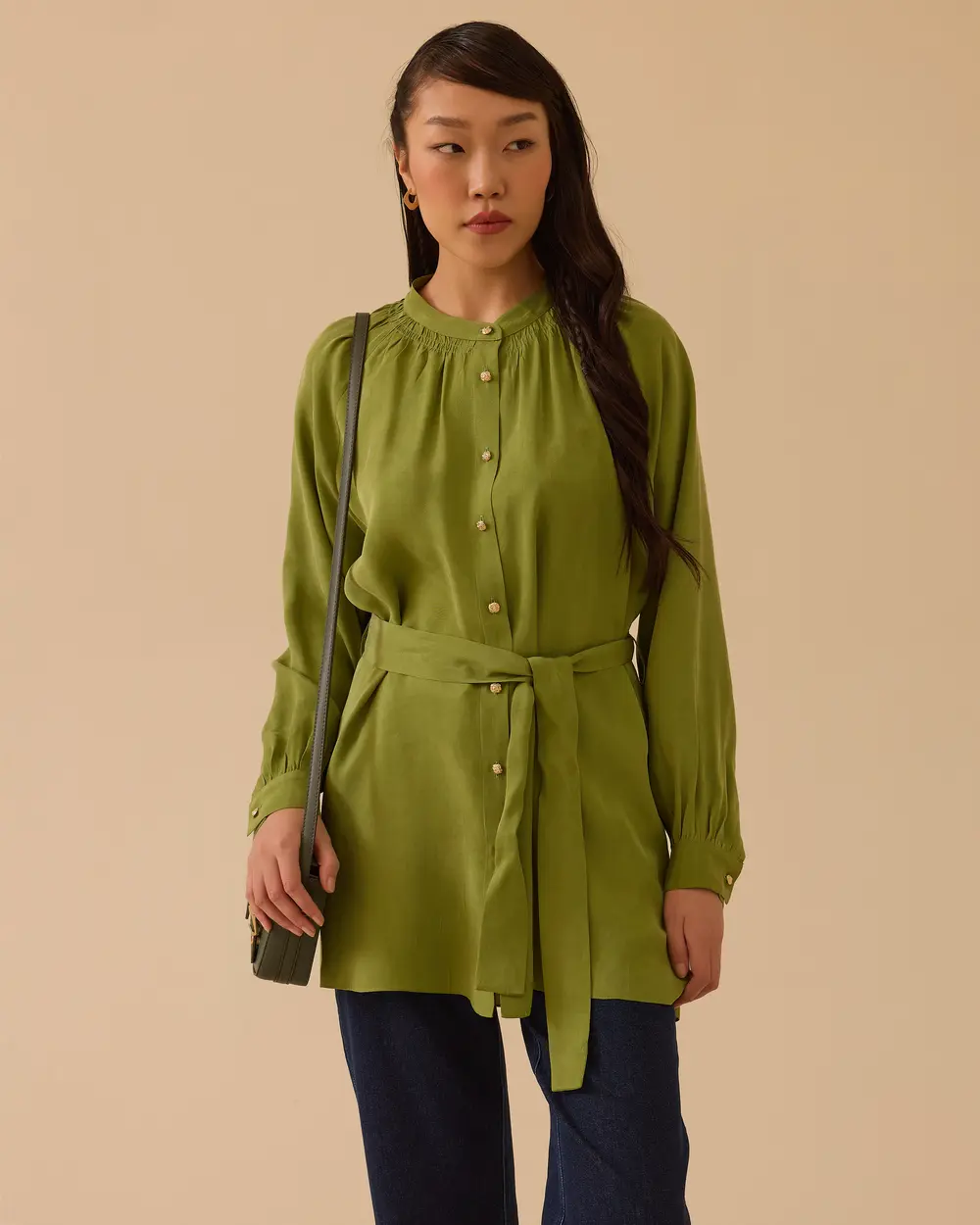 Hakim Yaka Kuşaklı Tunik