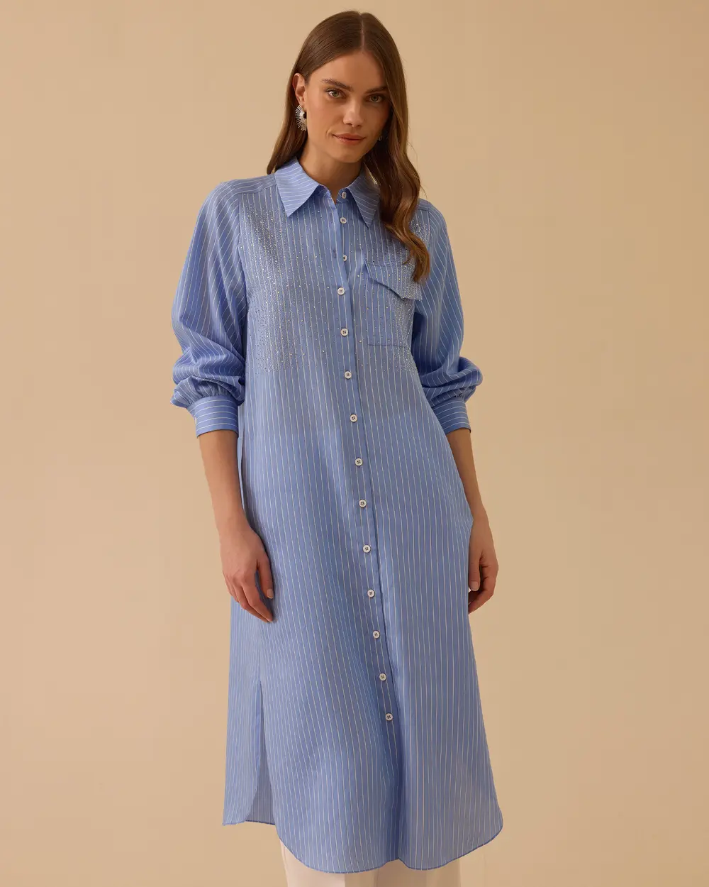 Shirt Collar Line Detailed Tunic