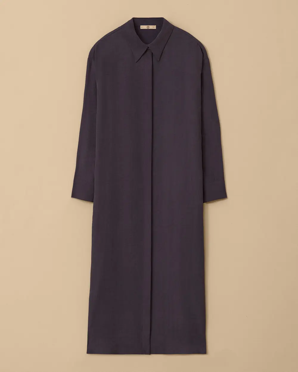 Midi Length Shirt Collar Tunic