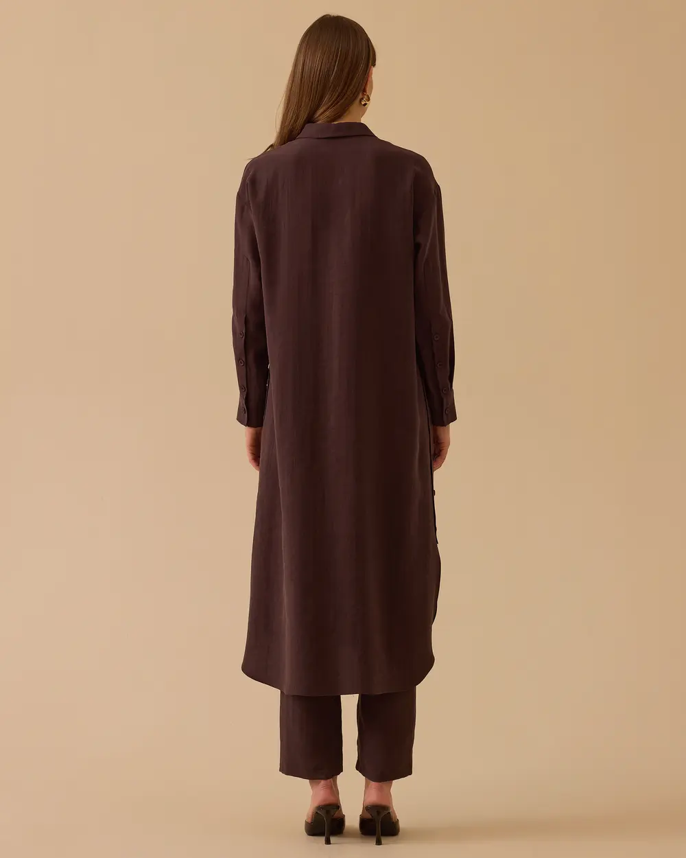 Midi Boy Gömlek Yaka Tunik