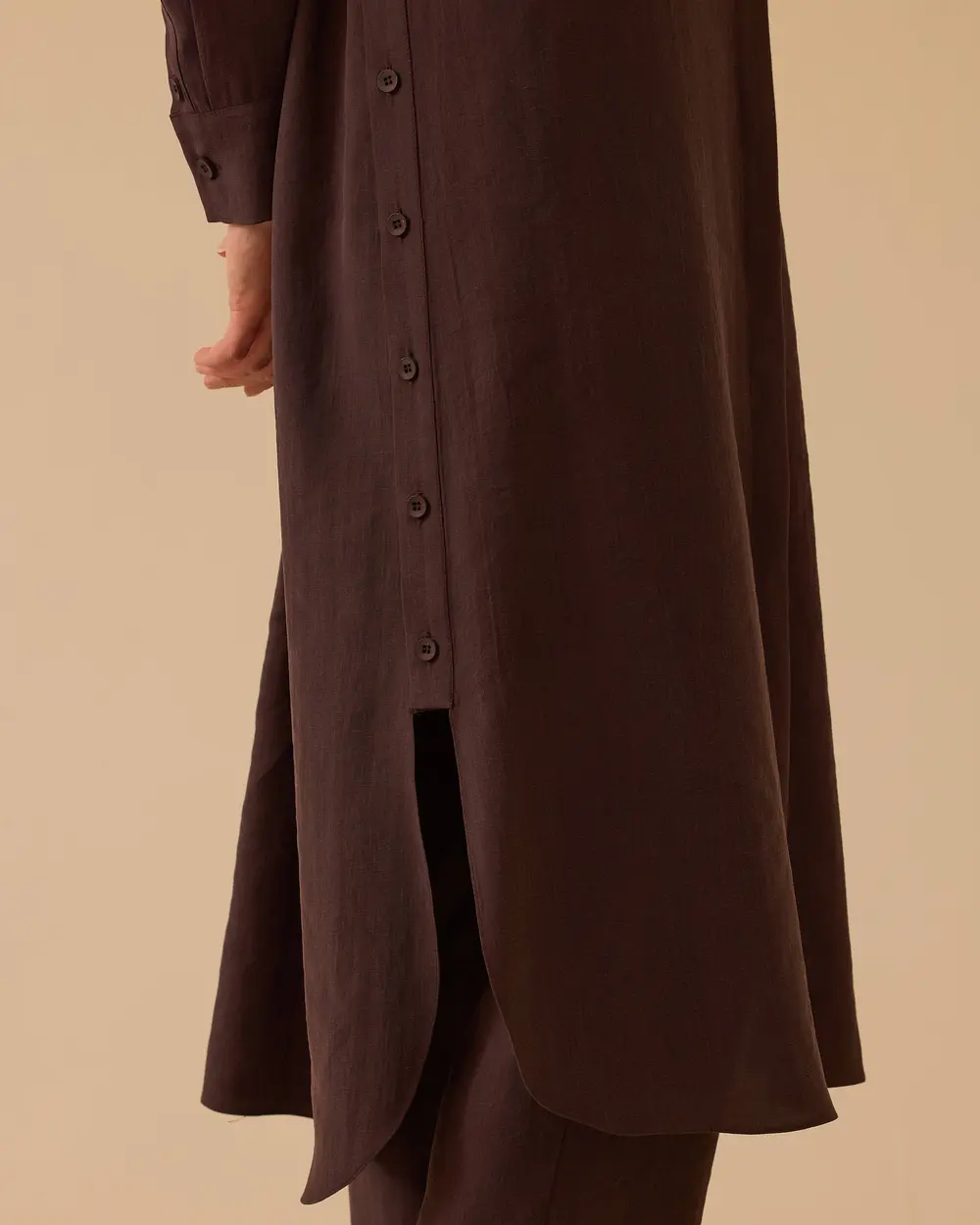 Midi Boy Gömlek Yaka Tunik